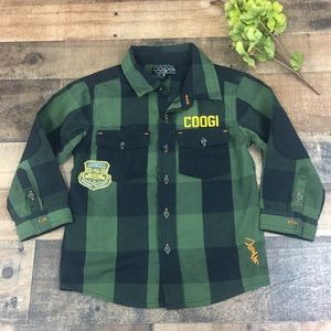 Boy’s Coogi Plaid Button Down Long Sleeve Shirt